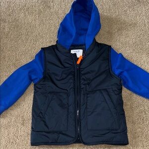 Old Navy Active Blue and Black Fleece Vest